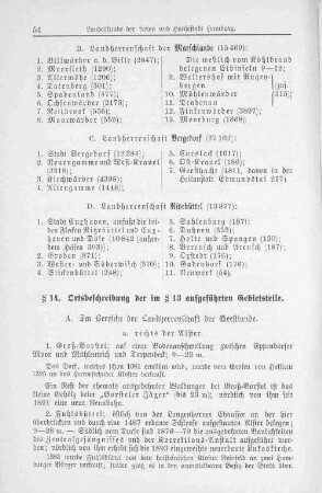 §14. Ortsbeschreibung der im §13 aufgeführten Gebietsteile.