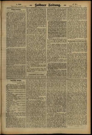 Vierte Ausgabe vom Samstag, den 16. November 1912.