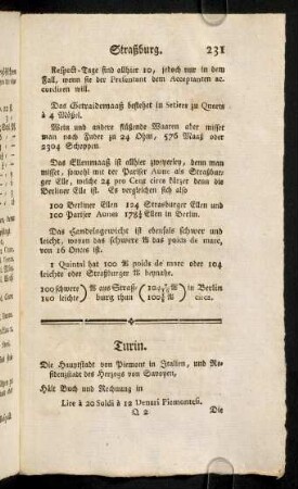 231-260, Turin. Valencia. Venedig. Warschau. Wien. Zante. Zürich. Zürzach.