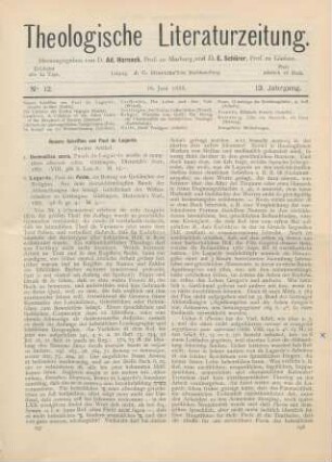 297-299 [Rezension] Lagarde, Paul de, Onomastica sacra