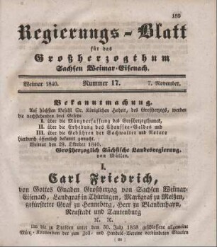 Nr. 17 : 7. November 1840