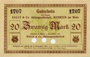 Gutschein - 20 Mark