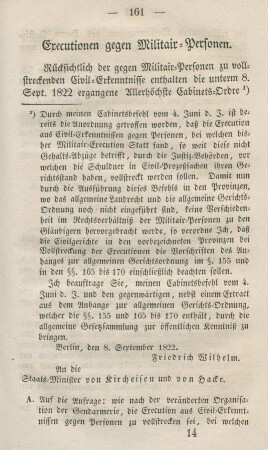 Executionen gegen Militair-Personen