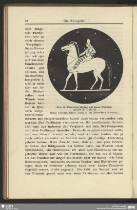 Persischer Reiter, auf einen Tonteller gemalt