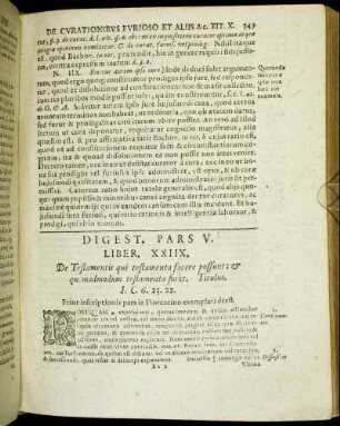 Digest. Lib. XXIIX. De Testamentis qui testamena facere possunt [...]