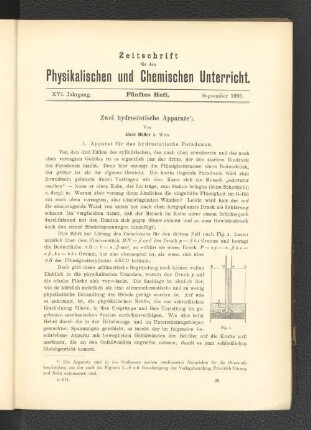 1. Apparat für das hydrostatische Paradoxon.