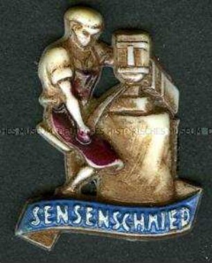 WHW-Abzeichen, Steirische Berufe: Sensenschmied, Straßensammlung im Gau 31 Steiermark von Januar 1942