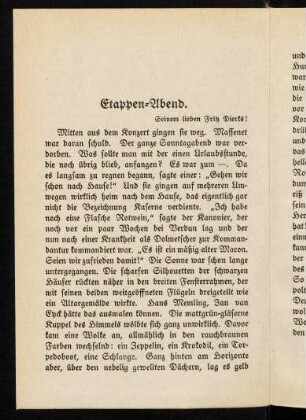 130-131, Etappen-Abend