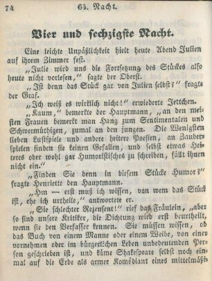 Vier und sechzigste Nacht