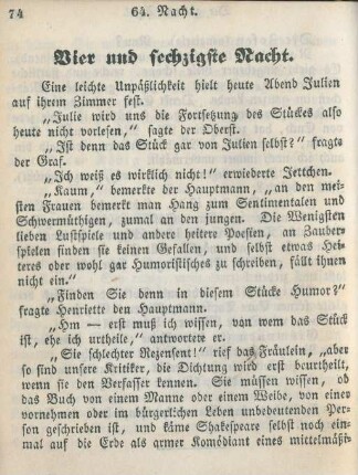Vier und sechzigste Nacht