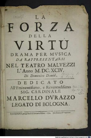 La forza della virtù