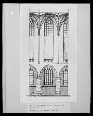 Innerer Wandaufriß des Mittelschiffs von Sint Bavo
