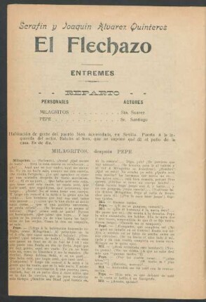 El flechazo : Entremes