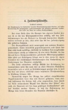 4. Zollverhältnisse