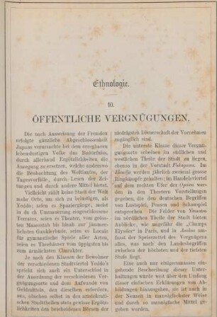 10. Öffentliche Vergnügungen
