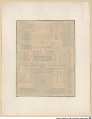 Nachlass von Eduard Metzger (1807 - 1894) - BSB Ana 570, II. Architekturzeichnungen. Entwurf zu einer Bildungsanstalt/Athenäum - BSB Ana 570(II