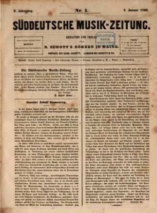 Süddeutsche Musik-Zeitung. 9, 9. 1860