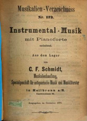 Catalog. 173. 1879