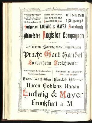 Buchdruck Ludwig & Mayer Steindruck
