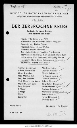 Der zerbrochne Krug