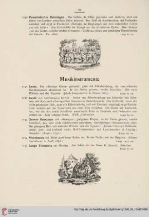 Musikinstrumente (Nr. 1251 - 1255)