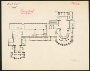 Königliches Hoftheater großes Haus, Stuttgart: Grundriss 1. Rang 1:1000