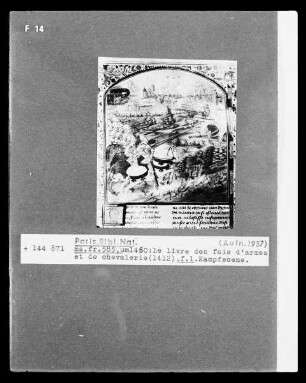 Le livre de fais d'armes et de chevalerie, Kampfszene