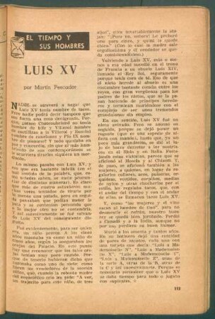 Luis XV : El tiempo y sus hombres