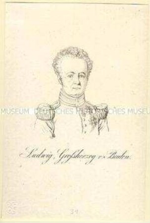 Porträt des Ludwig I. Großherzog von Baden