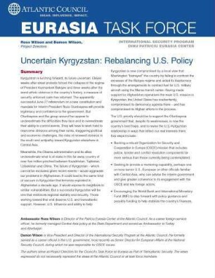 Uncertain Kyrgyzstan : rebalancing U.S. policy