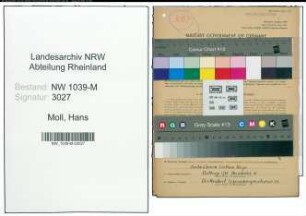 Entnazifizierung Hans Moll , geb. 06.04.1922 ()