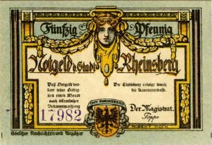 Rheinsberg, Stadt: 50 Pfennig 1921