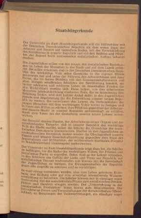Staatsbürgerkunde