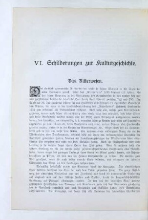 Das Ritterwesen