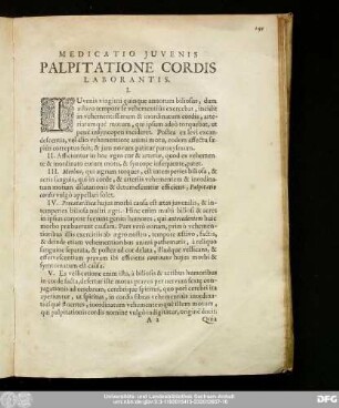Medicatio Iuvenis Palpitatione Cordis Laborantis.