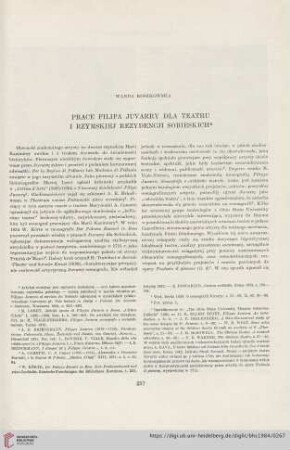 Prace Filipa Juvarry dla teatru i rzymskiej rezydencji Sobieskich