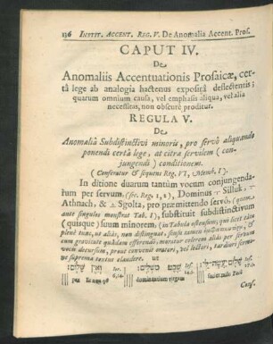 Caput IV. De Anomaliis Accentuationis Prosaicae ...