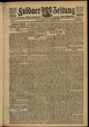 Dritte Ausgabe vom Samstag, den 07. September 1907.