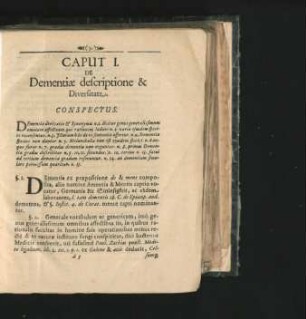 Caput I. De Dementiae descriptione & Diversitate.