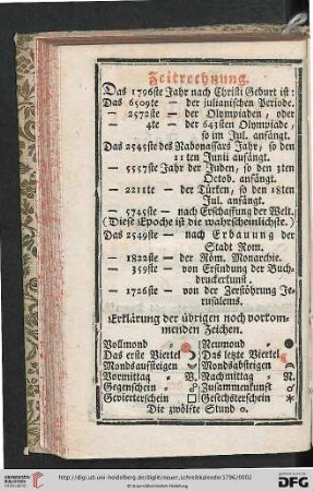 Zeitrechnung