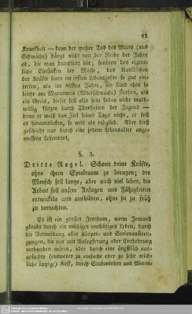 Dritte Regel. Schone deine Kräfte, ohne ihren Spielraum zu beengen