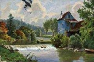 Wassermühle an einem Fluss