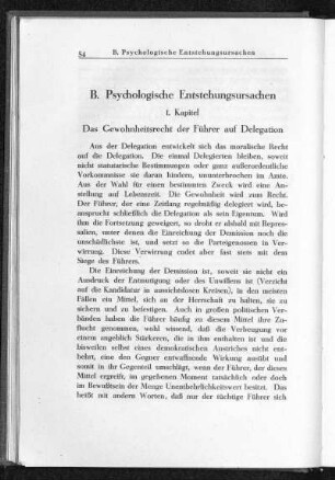 B. Psychologische Entstehungsursachen