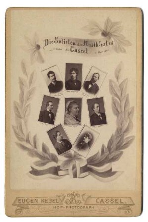 Portrait der Solisten des Musikfestes 1885 in Kassel