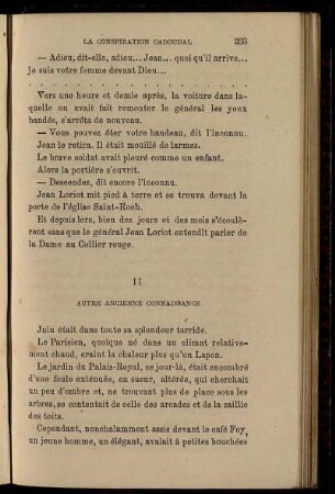 II. Autre ancienne connaissance