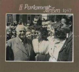 Wilhelm Pieck beim 2. Parlament der FDJ in Meißen