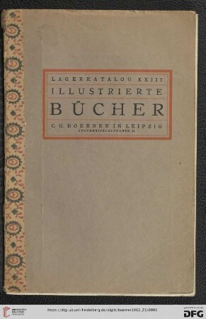 Nr. 23: Katalog: Illustrierte Bücher des XVIII. und XIX. Jahrhunderts