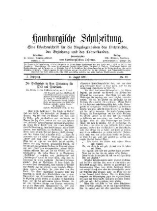 Die Volksschule in ihrer Bedeutung für Volk und Vaterland