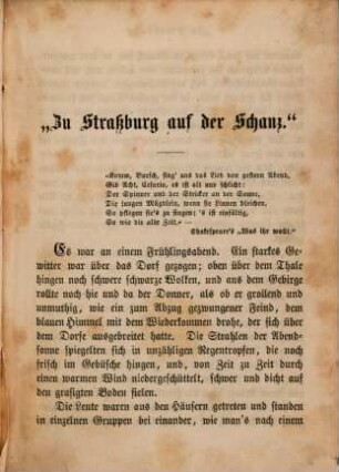 "Zu Straßburg auf der Schanz" : Dorfsagen. Von K. H. Caspari.