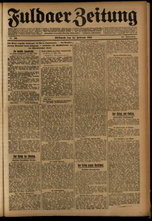 Ausgabe vom Mittwoch, den 16. Februar 1916.